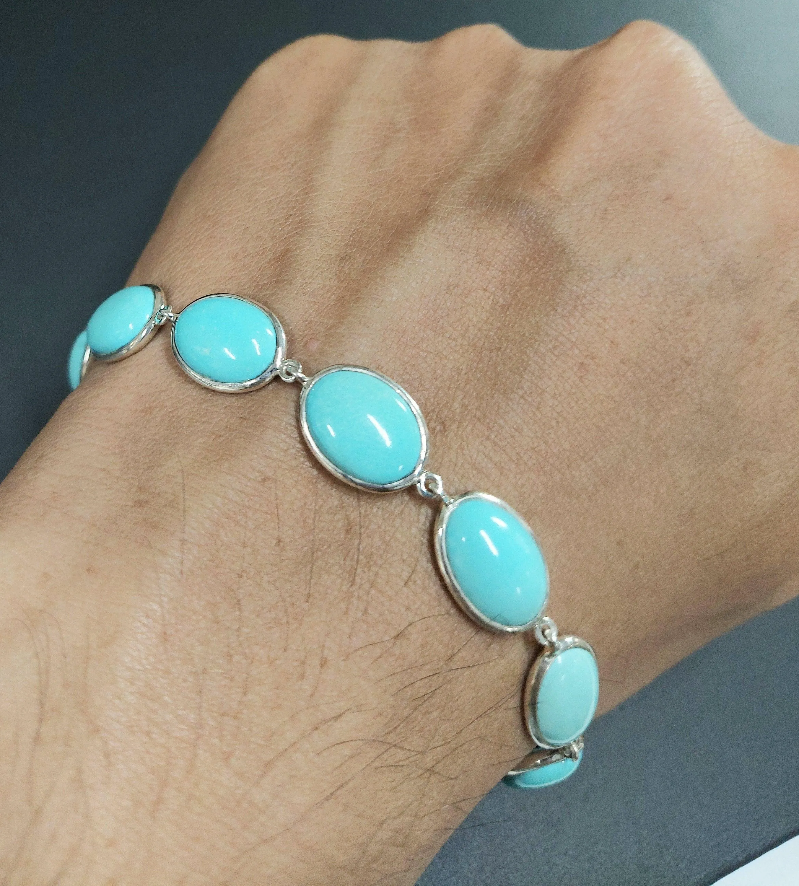 925 Arizona Silver Turquoise Bracelet