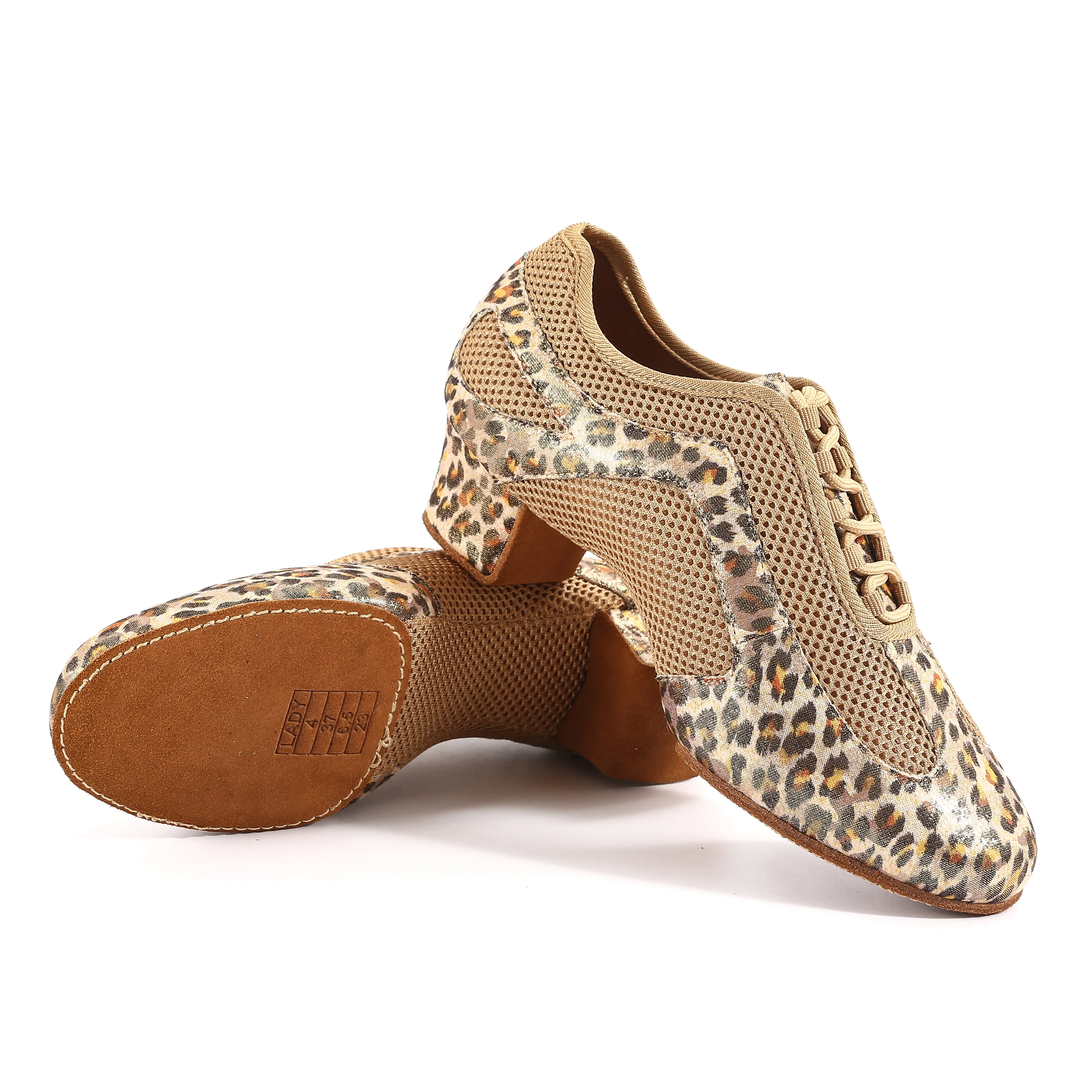 A8001-0960-LP Leopard Print/Mesh Practice/Teaching Shoe - Flex Split Sole