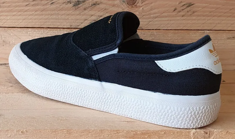 Adidas 3MC Slip Low Suede Trainers UK5/US5.5/EU38 EG2637 Black/White/Gold
