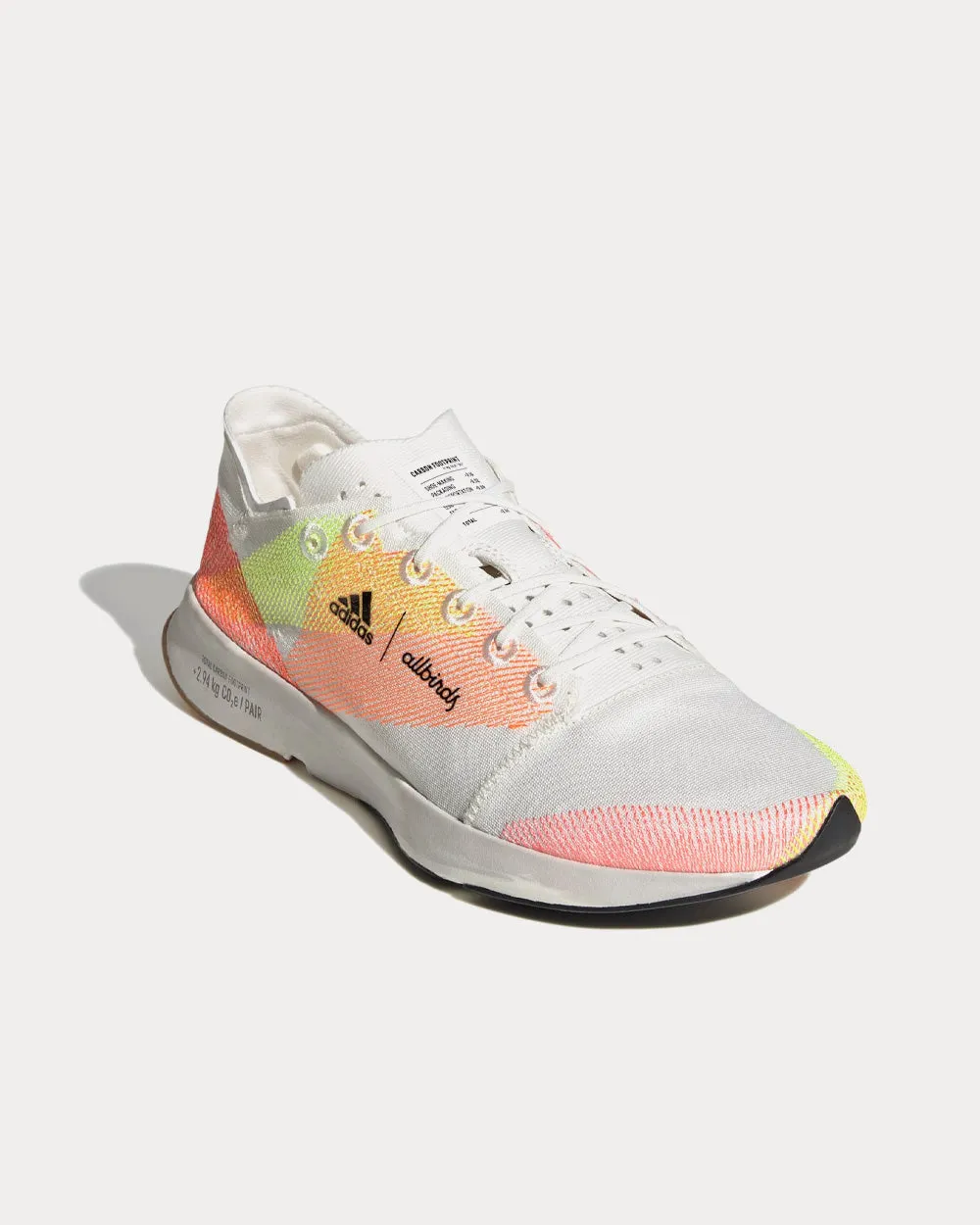 Adizero 2.94 KG CO2E Non Dyed / Core Black / Acid Red Running Shoes