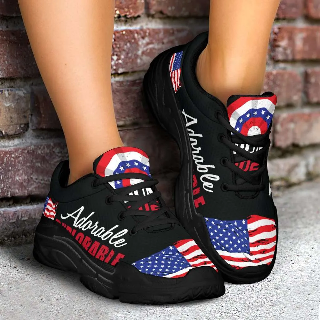 Adorable Deplorable Trump 2020 Chunky Walking Sneakers