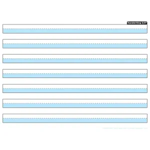 Ashley Smart Poly Dry Erase Mat 3/4" Handwriting Blue, 13" X 9.5" (ASH95313)