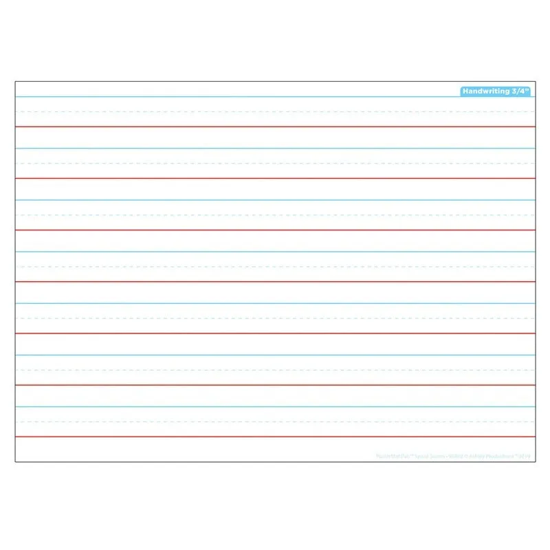 Ashley Smart Poly Single Sided Postermat Pals Handwriting 3/4", 13" X 9.5" (ASH95302)