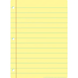 Ashley Smart Poly Single Sided Postermat Pals Yellow Notebook Paper, 13" X 9.5" (ASH95321)