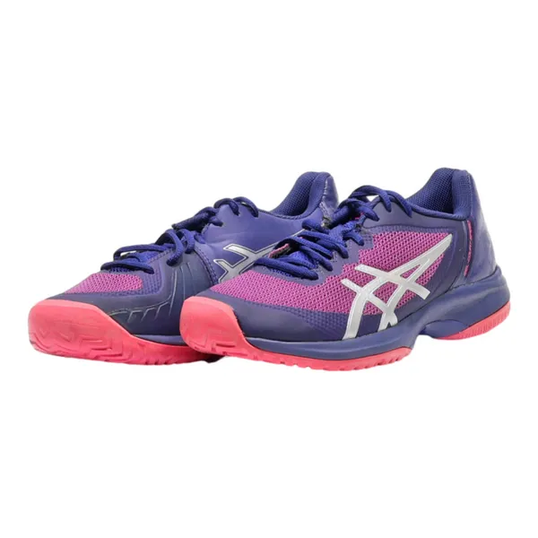 ASICS Sneaker Trainers Blue Synthetic Womens UK 5