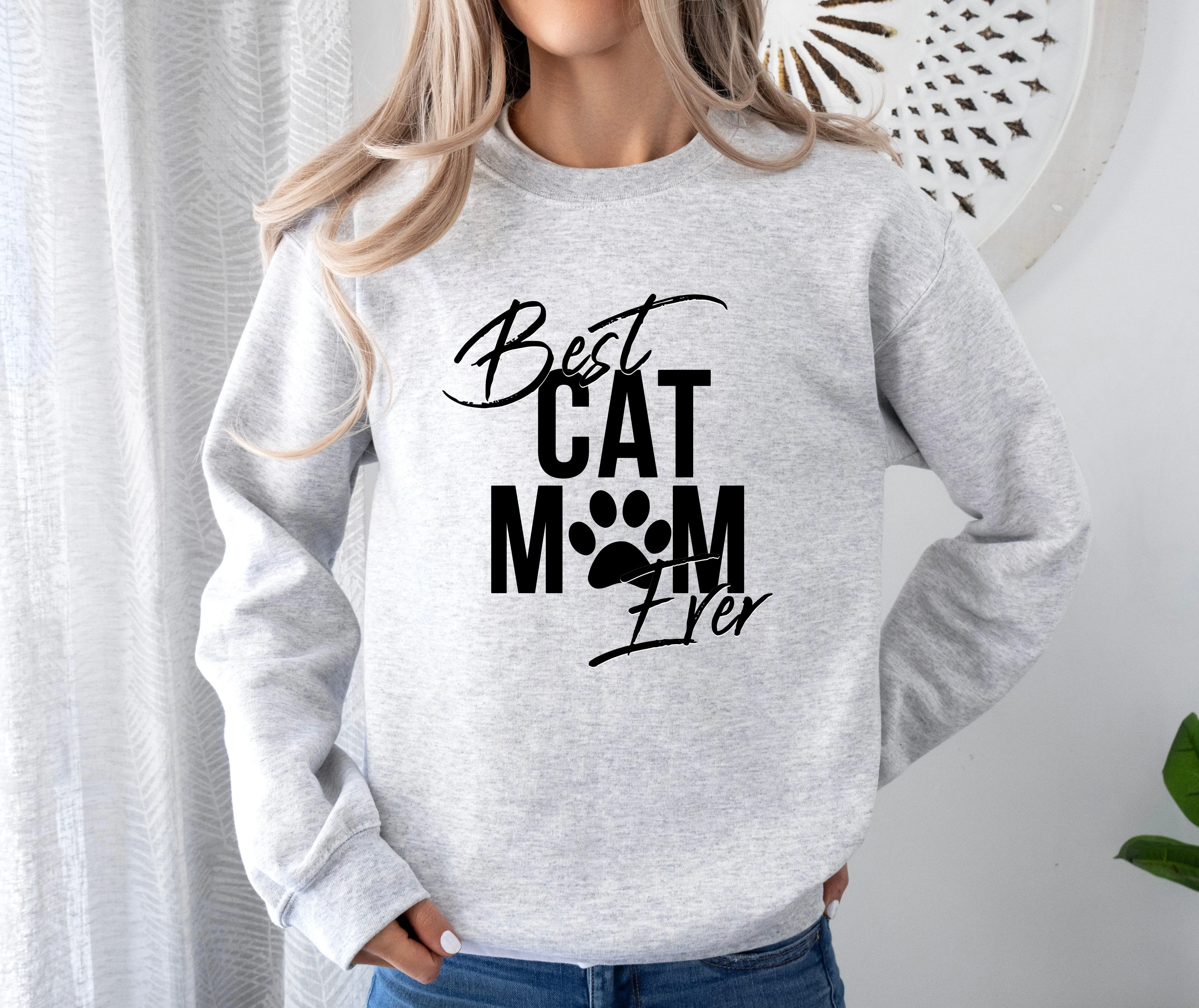 Best Cat Mom Ever Women's 3 Piece Pajama Set - In 3 Color Choices