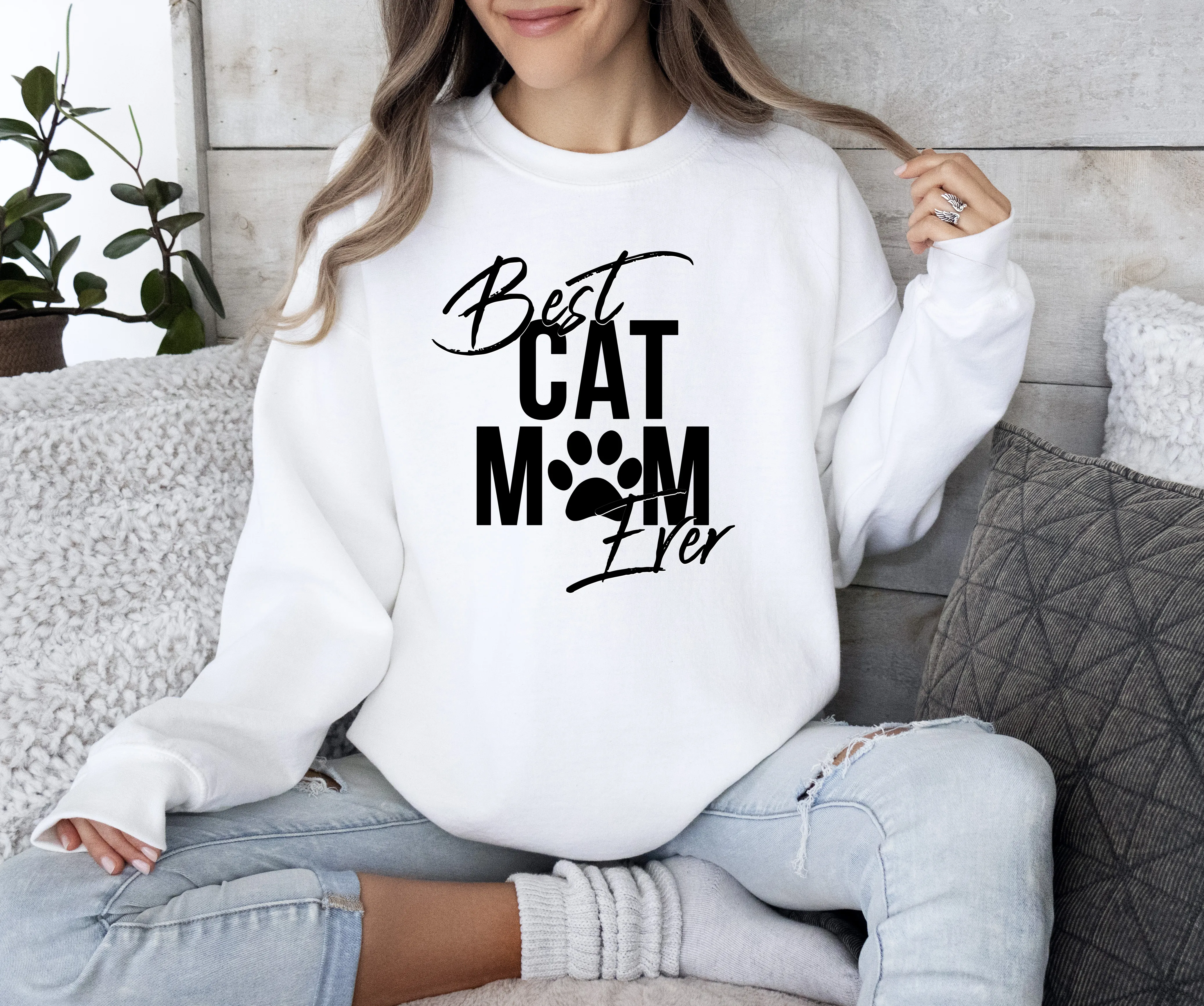 Best Cat Mom Ever Women's 3 Piece Pajama Set - In 3 Color Choices