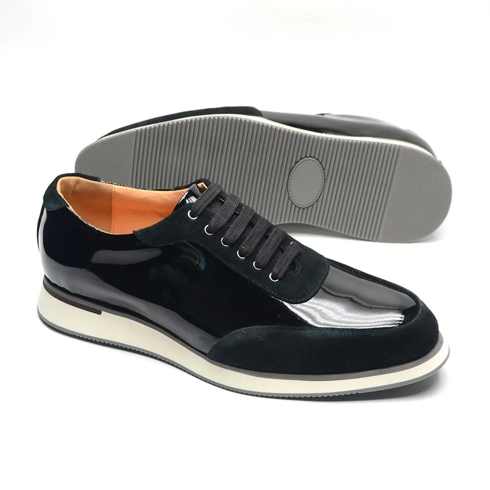 Black Classic Leather Loafers Men's Versatile Sports Shoes