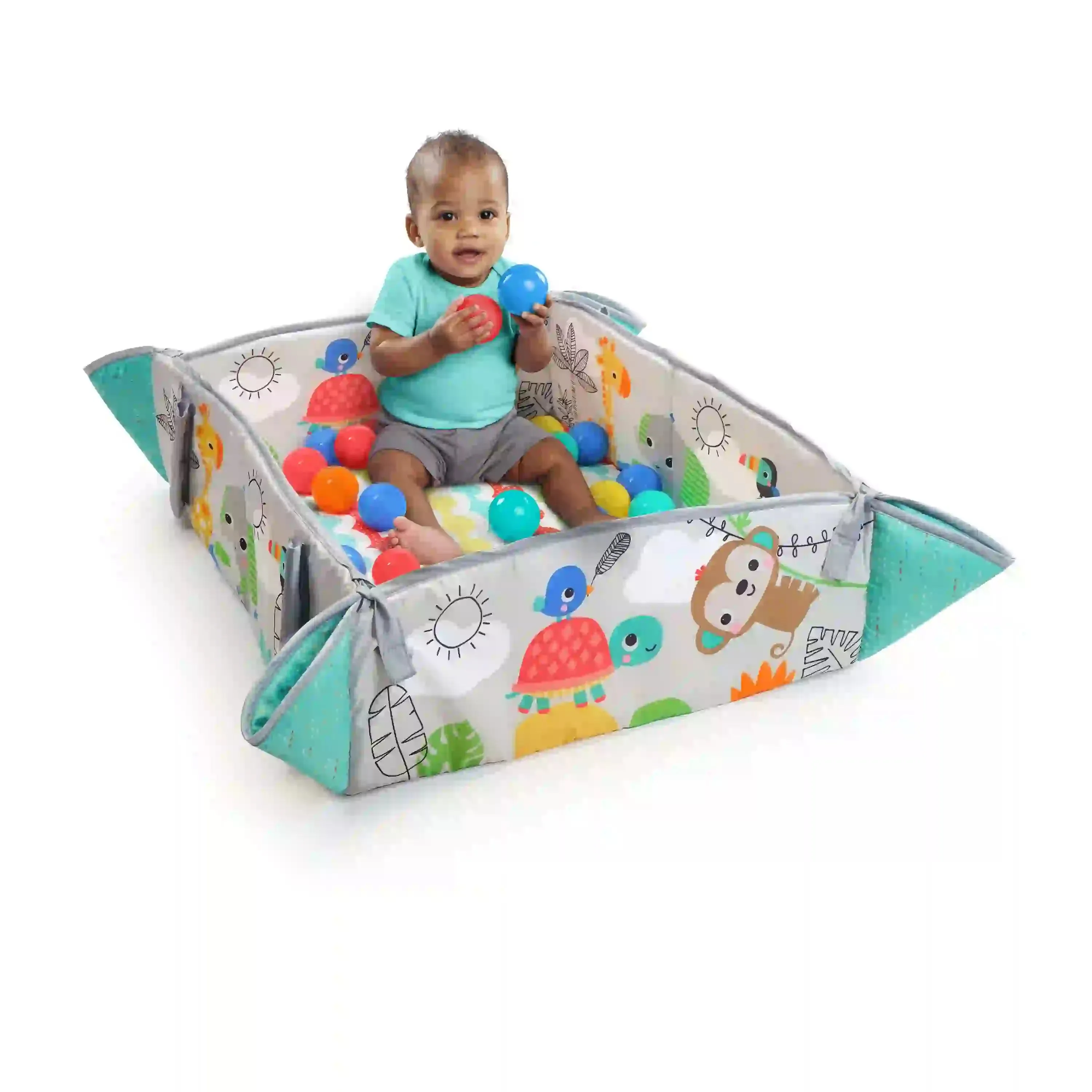 Bright Starts 5-In-1 Your Way Ball Play Activity Gym & Ball Pit - Tropical