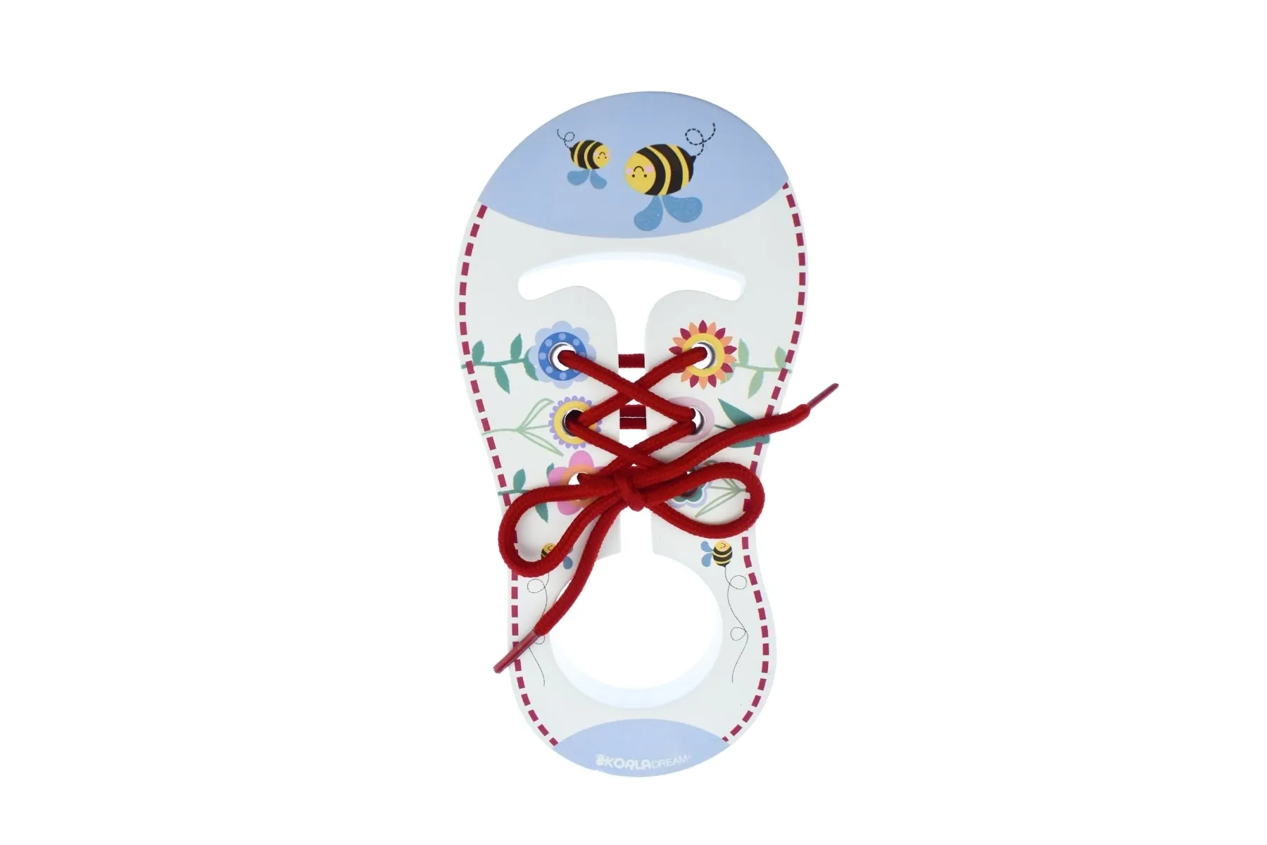 Buzzy Days Wooden Learn to Tie Shoes Set | Educational Toy