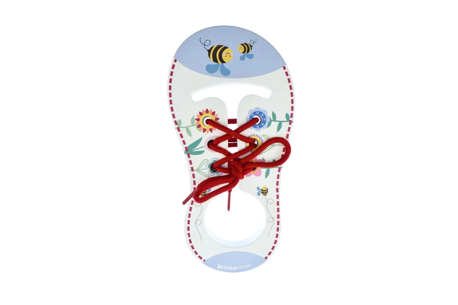 Buzzy Days Wooden Learn to Tie Shoes Set | Educational Toy