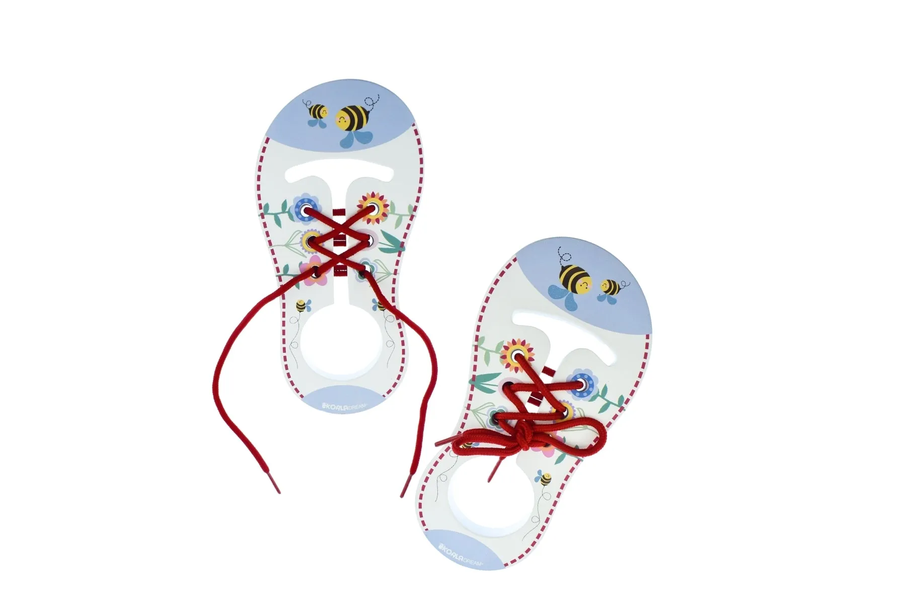 Buzzy Days Wooden Learn to Tie Shoes Set | Educational Toy
