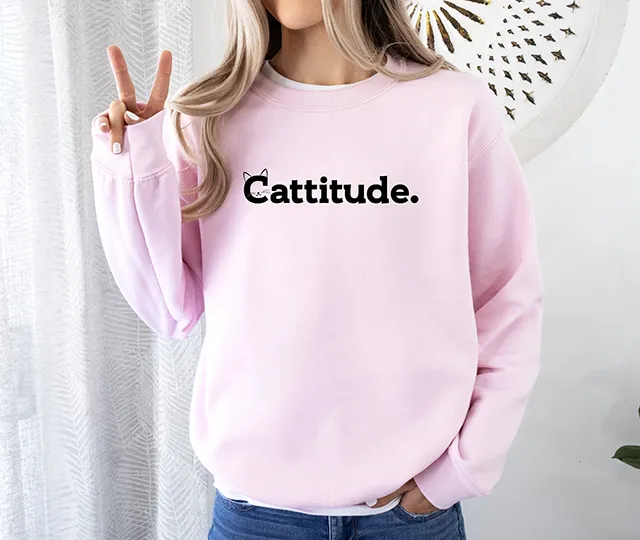 Cattitude Women's 3 Piece Pajama Set - In 3 Color Choices