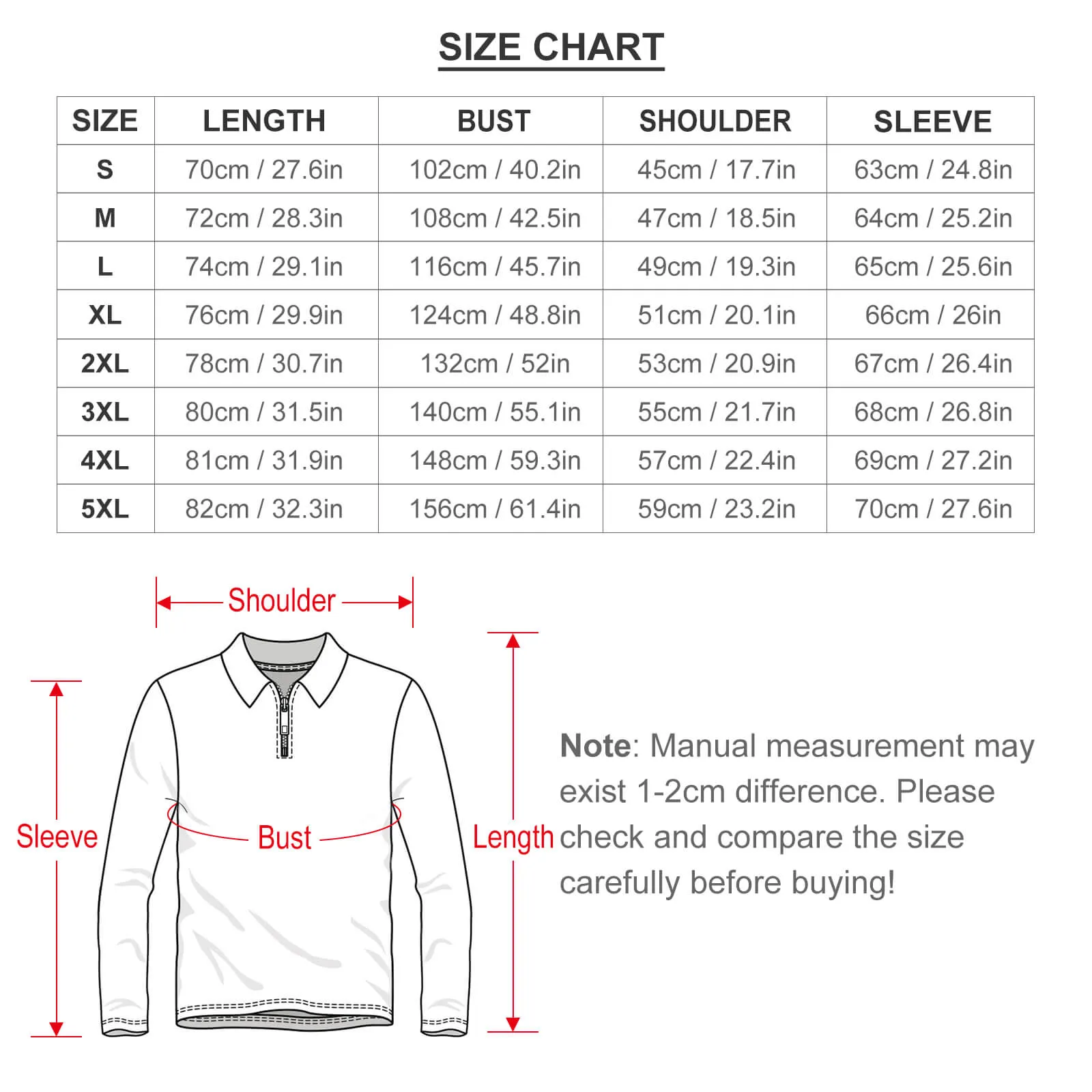 Custom Full Print Big Face Long Sleeve Men's Sweater Polos