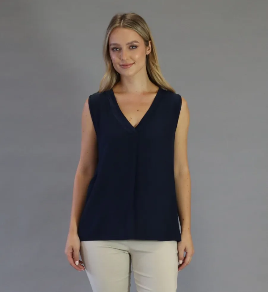 D.E.C.K. by Decollage 21778 Sleeveless Crepe Cami Top (4 Colours)
