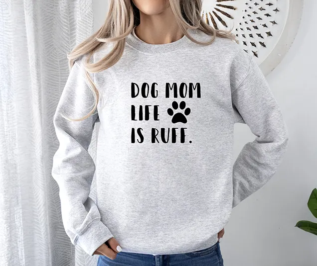 Dog Mom Life Is Ruff Blue Women's 3 Piece Dog Pajama Set - In 3 Color Choices