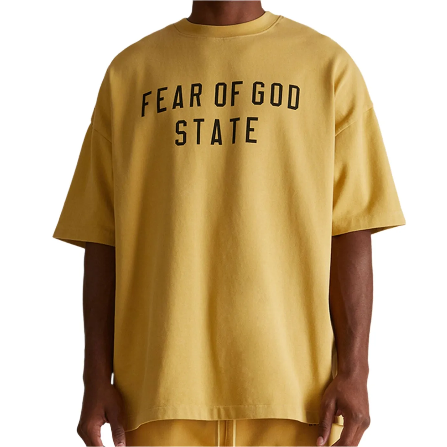 Fear of God Essentials Heavy Crewneck Tee 'Amber' (FW24)