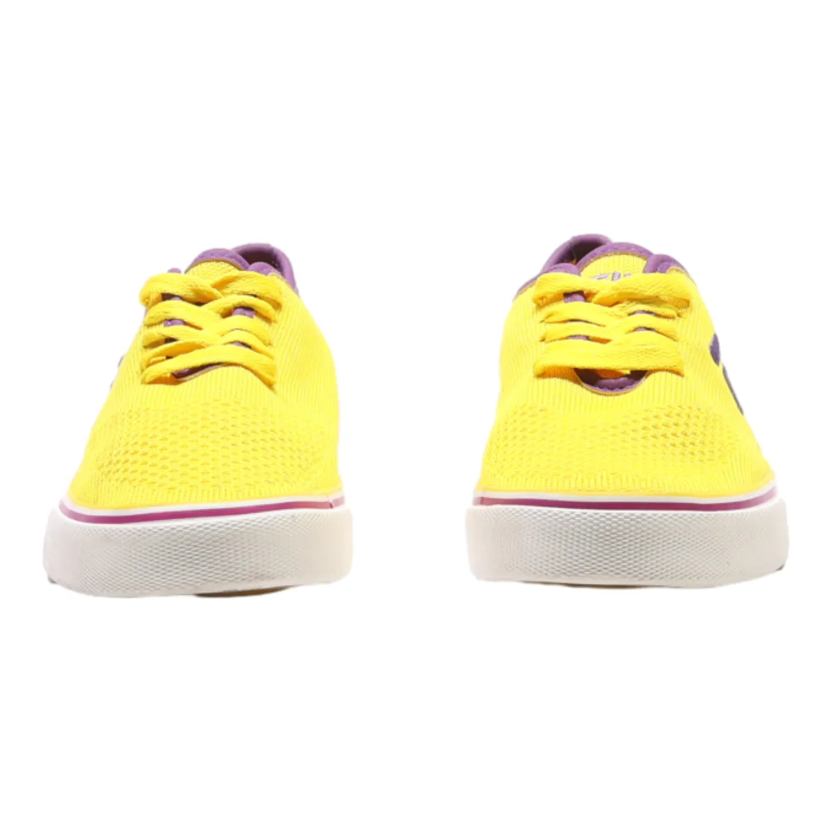 FILA Low Top Trainers Yellow Canvas Womens UK 7