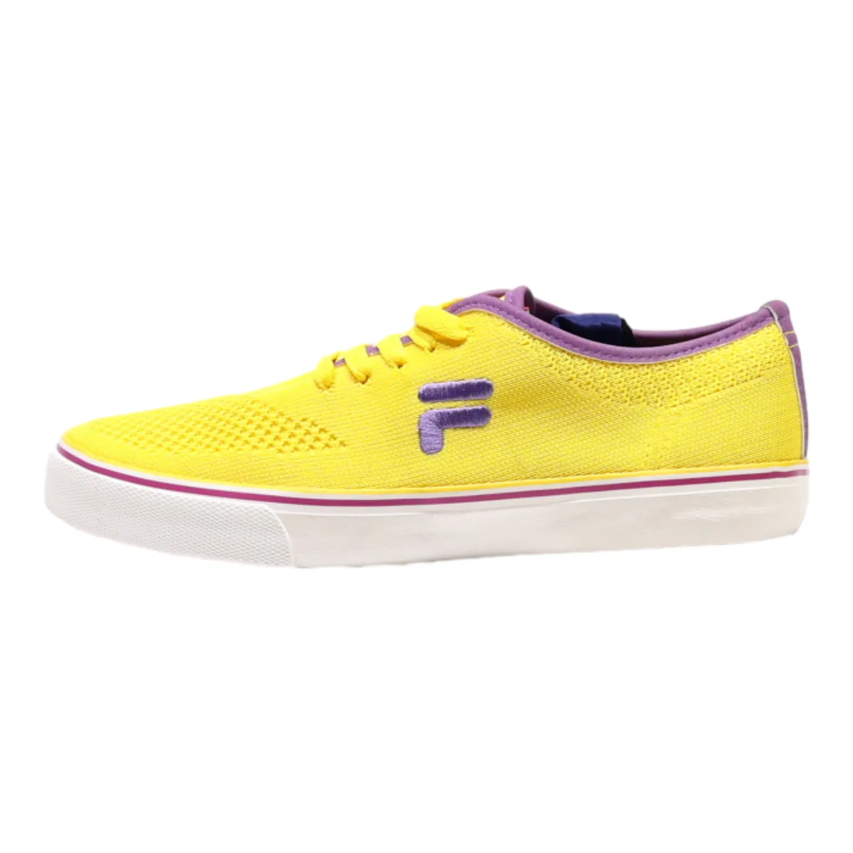 FILA Low Top Trainers Yellow Canvas Womens UK 7