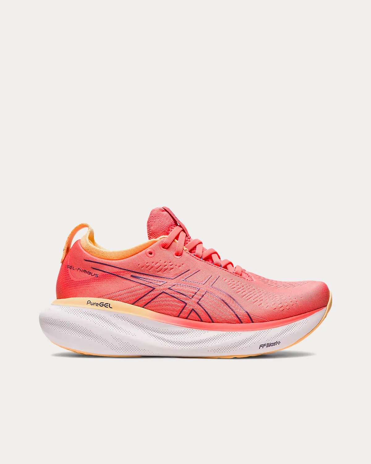 Gel-Nimbus 25 Papaya / Dusty Purple Running Shoes