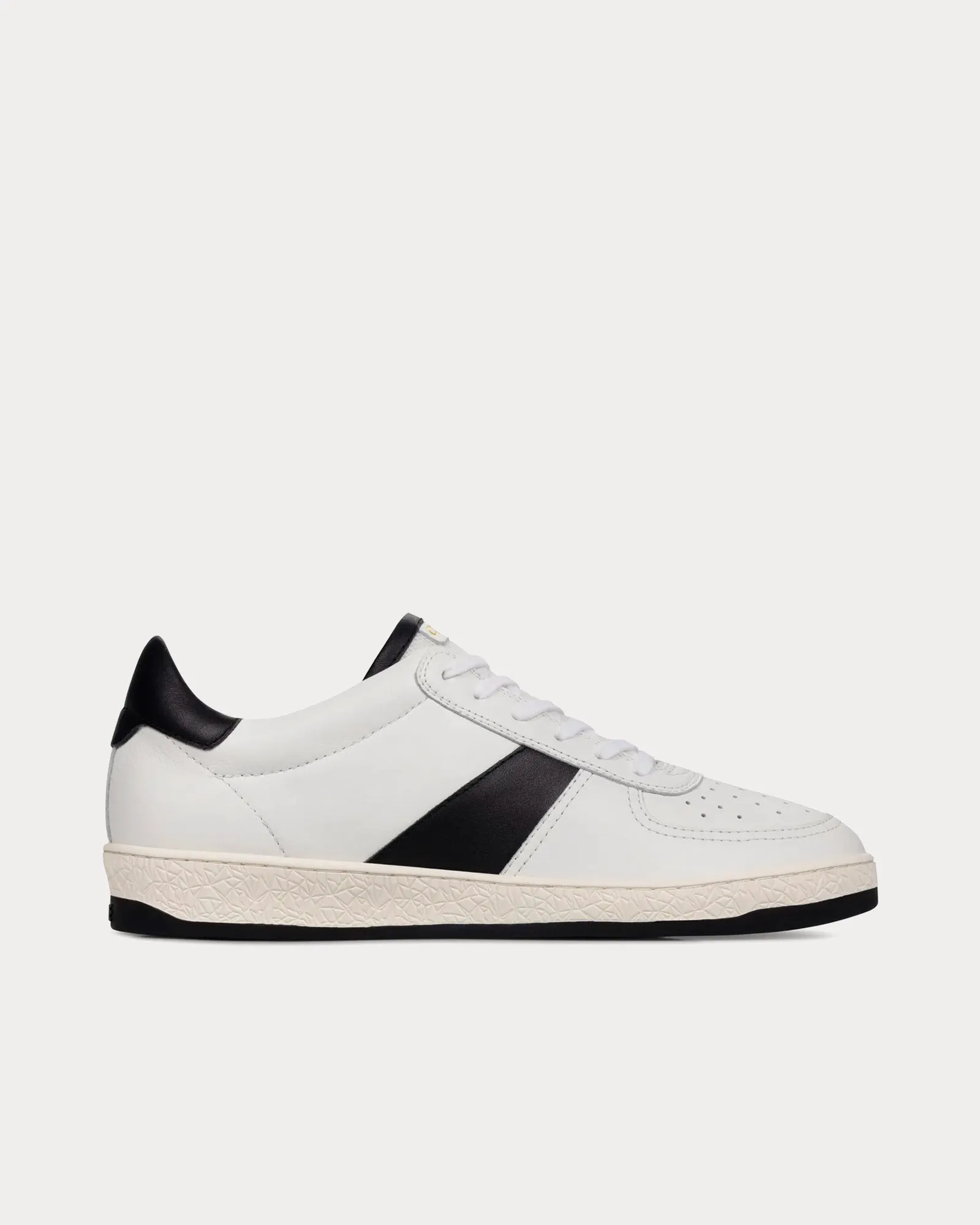 Geode Leather White / Black Low Top Sneakers
