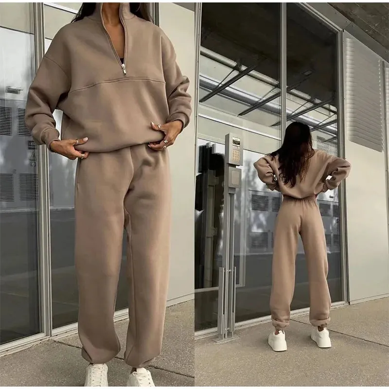 Giselle | Women's 2-Piece Casual Sweater Set - Soft Solid Knit Top & Comfortable Leggings