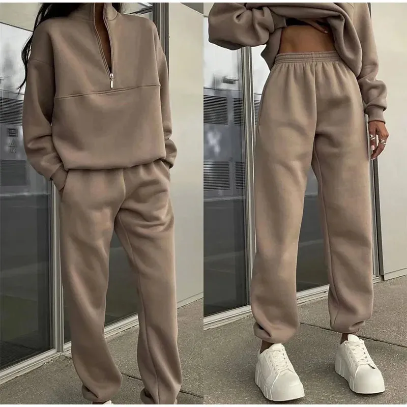 Giselle | Women's 2-Piece Casual Sweater Set - Soft Solid Knit Top & Comfortable Leggings