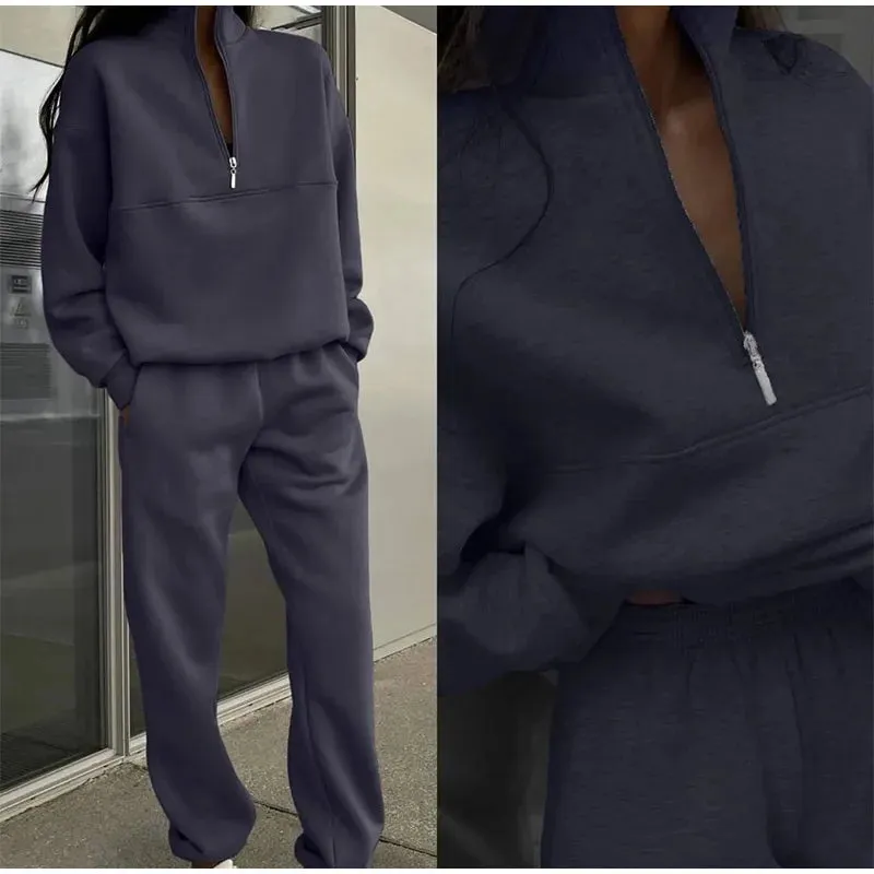 Giselle | Women's 2-Piece Casual Sweater Set - Soft Solid Knit Top & Comfortable Leggings