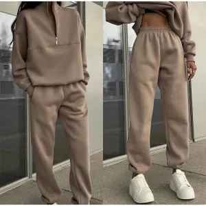 Giselle | Women's 2-Piece Casual Sweater Set - Soft Solid Knit Top & Comfortable Leggings