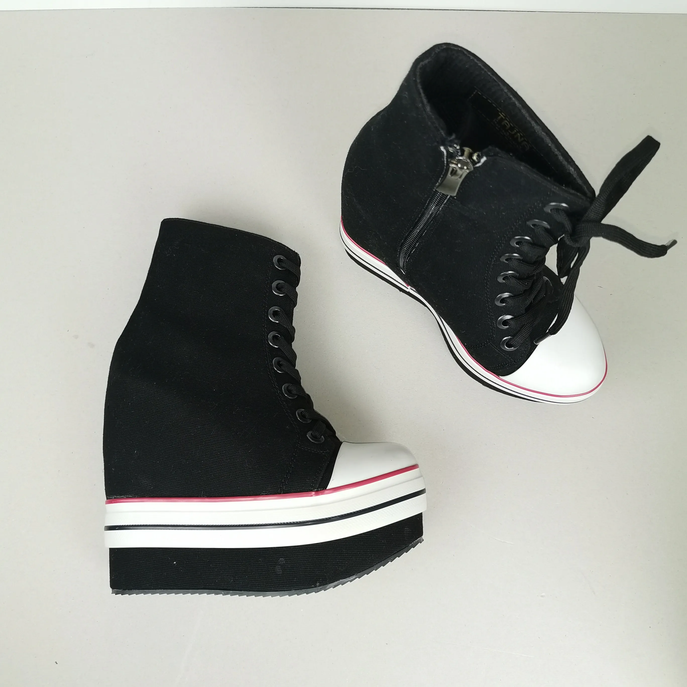 Hidden Heel Lace Up Sport Wedges