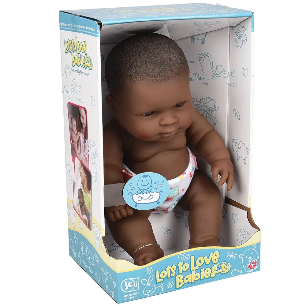 Huggable 14" African American Baby Doll | Soft Vinyl with Detailed Features