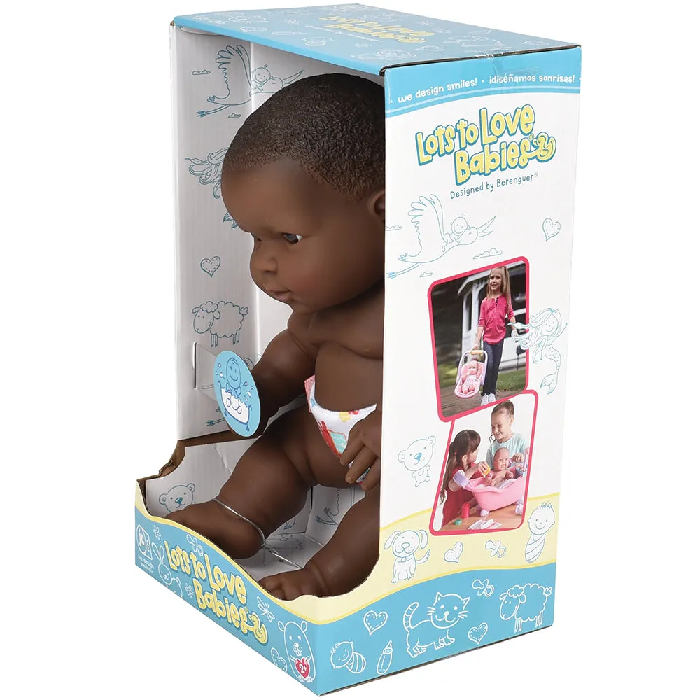 Huggable 14" African American Baby Doll | Soft Vinyl with Detailed Features