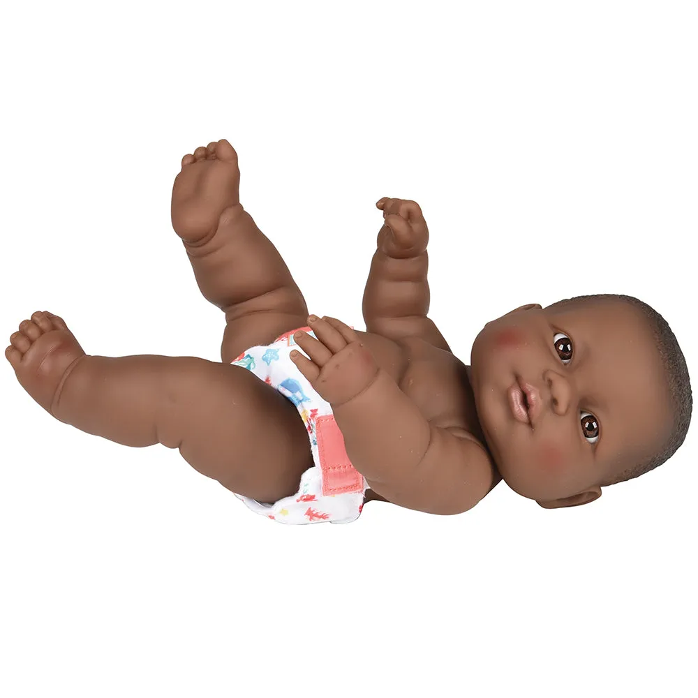 Huggable 14" African American Baby Doll | Soft Vinyl with Detailed Features
