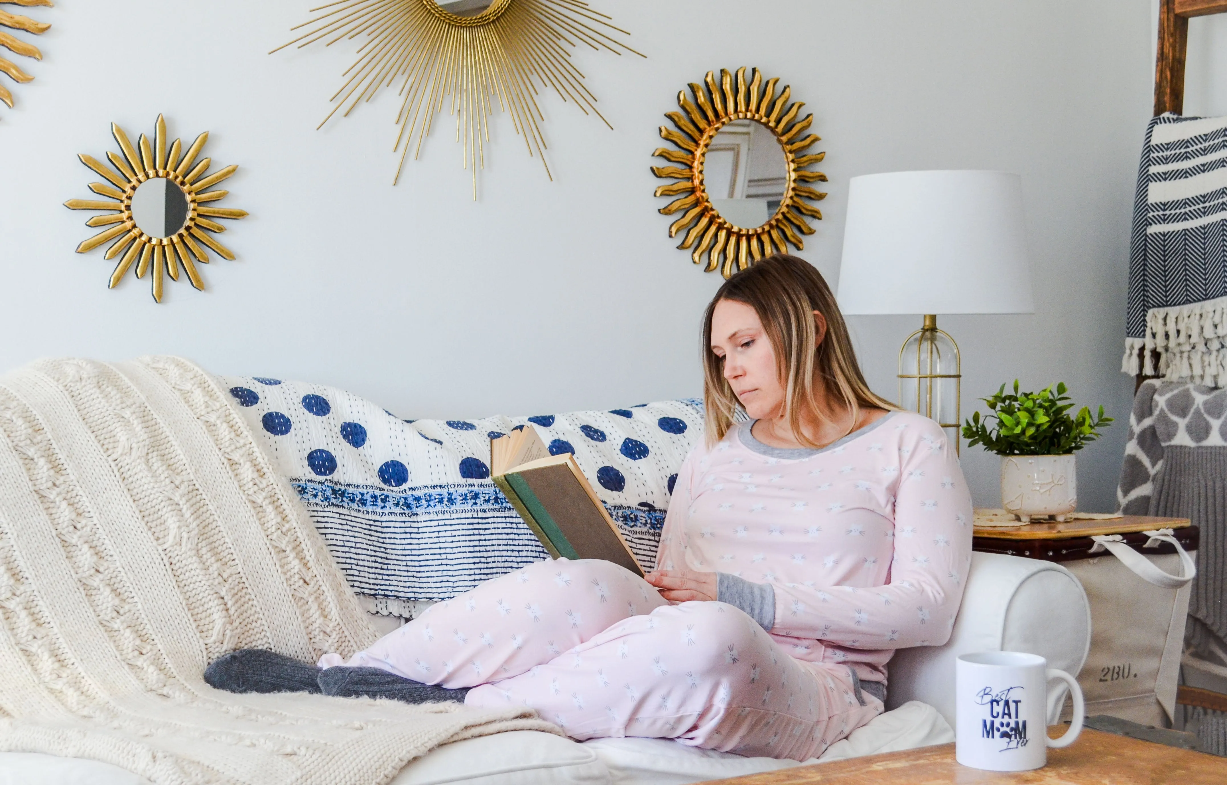 I Wish I Could Text My Cat Women's 3 Piece Pajama Set - In 3 Color Choices