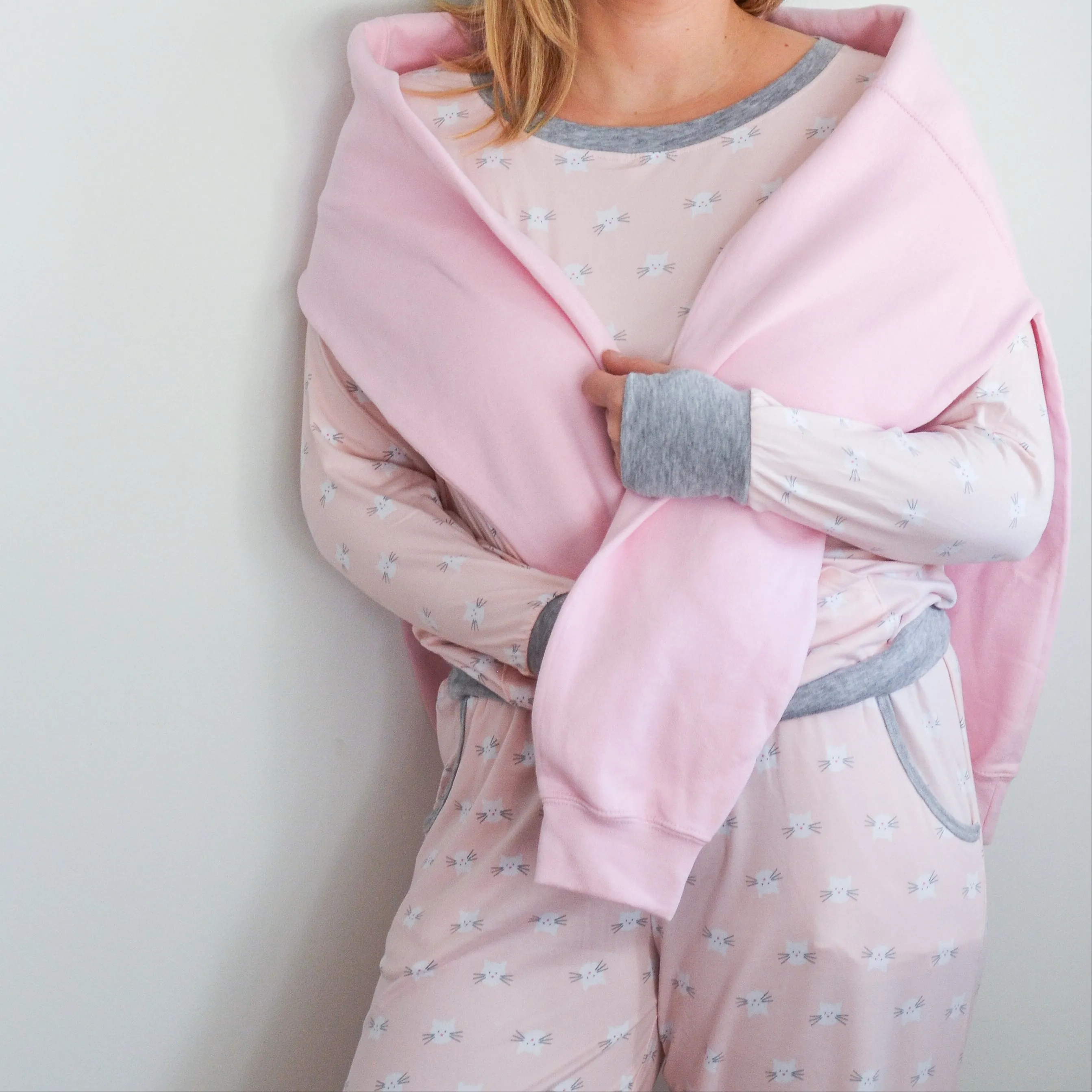 I Wish I Could Text My Cat Women's 3 Piece Pajama Set - In 3 Color Choices