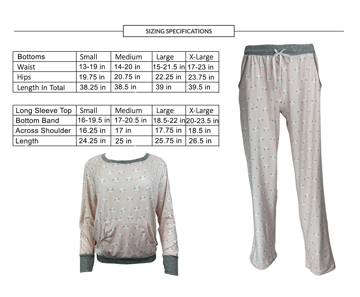 I Wish I Could Text My Cat Women's 3 Piece Pajama Set - In 3 Color Choices