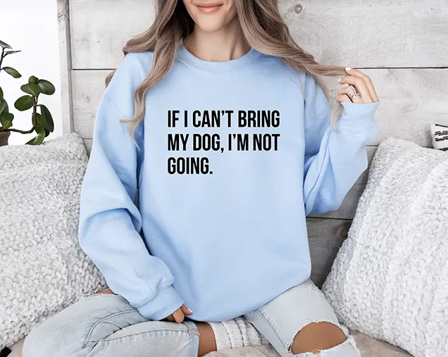 If I Can't Bring My Dog, I'm Not Going Blue Women's 3 Piece Dog Pajama Set - In 3 Color Choices