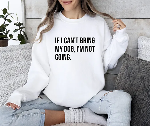 If I Can't Bring My Dog, I'm Not Going Blue Women's 3 Piece Dog Pajama Set - In 3 Color Choices