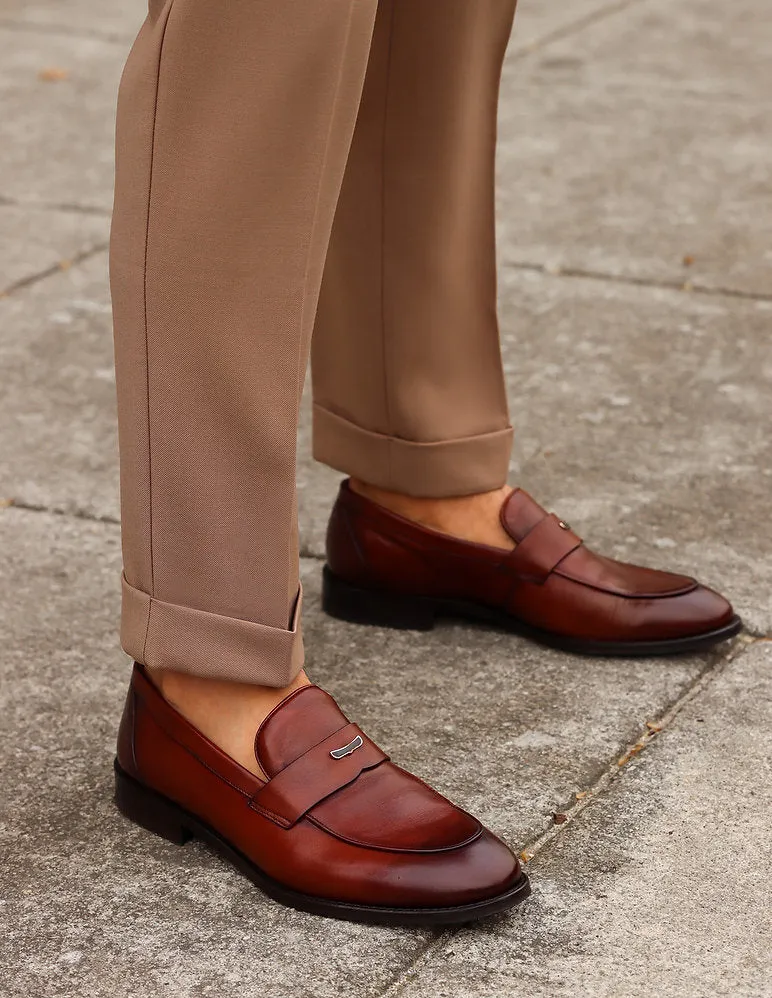 Italian Camel Signature Formal Gurkha Pants by ITALIAN VEGA®