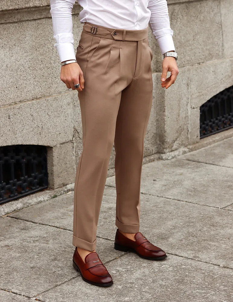 Italian Camel Signature Formal Gurkha Pants by ITALIAN VEGA®
