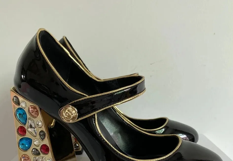 Jeweled Crystal High Heel