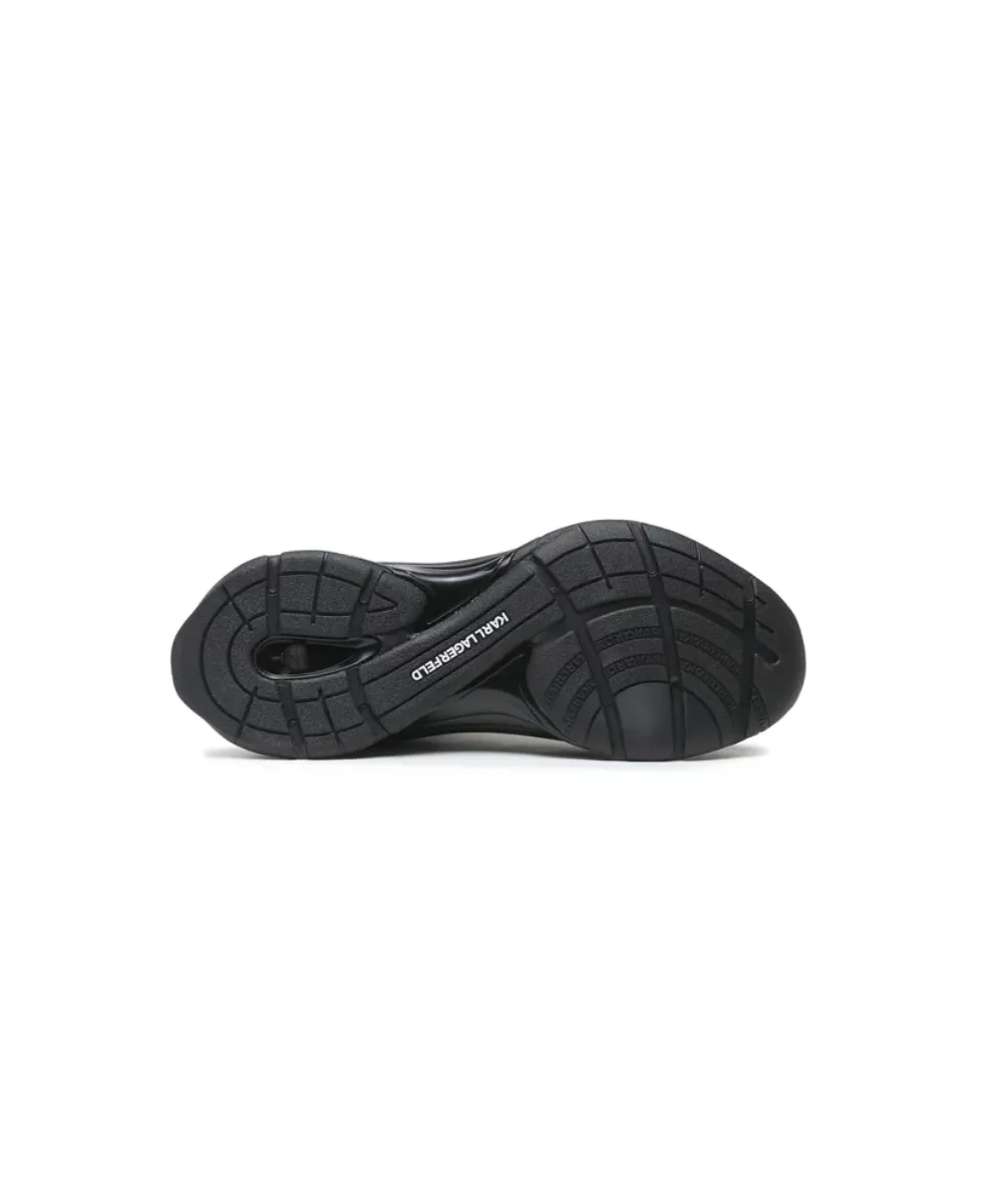 KARL LAGERFELD LUX FINESSE HI PULL ON RUNNER TRAINERS IN BLACK