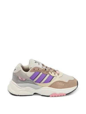 Leather and suede trainers