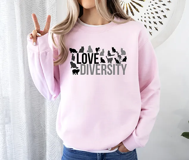 Love Diversity Kitty Cat Women's 3 Piece Cat Pajama Set - In 3 Color Choices