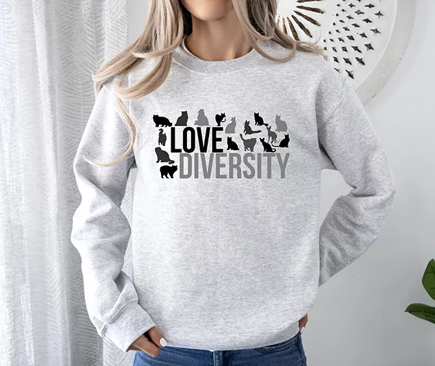 Love Diversity Kitty Cat Women's 3 Piece Cat Pajama Set - In 3 Color Choices