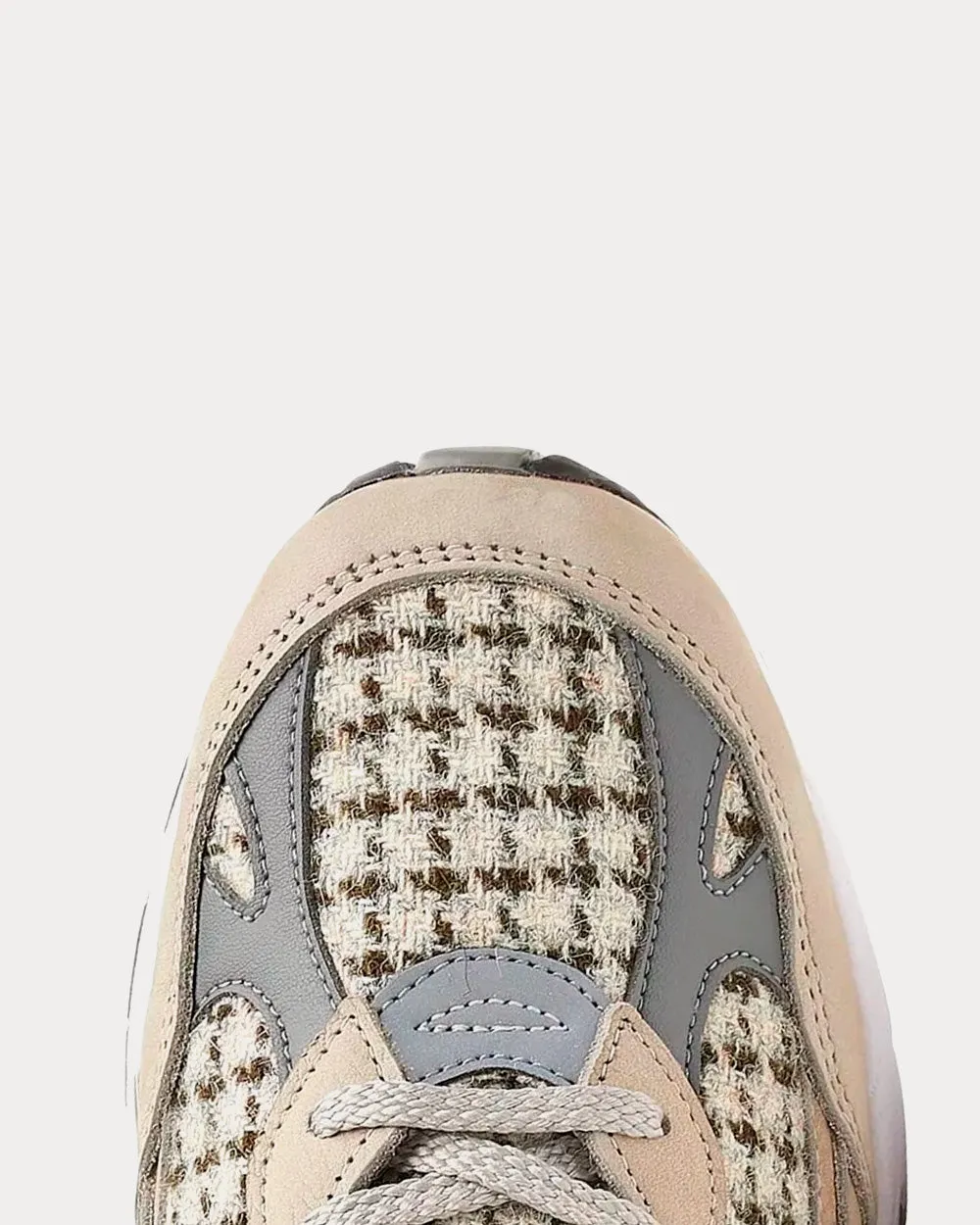 M1500HT Beige / Grey Harris Tweed Low Top Sneakers