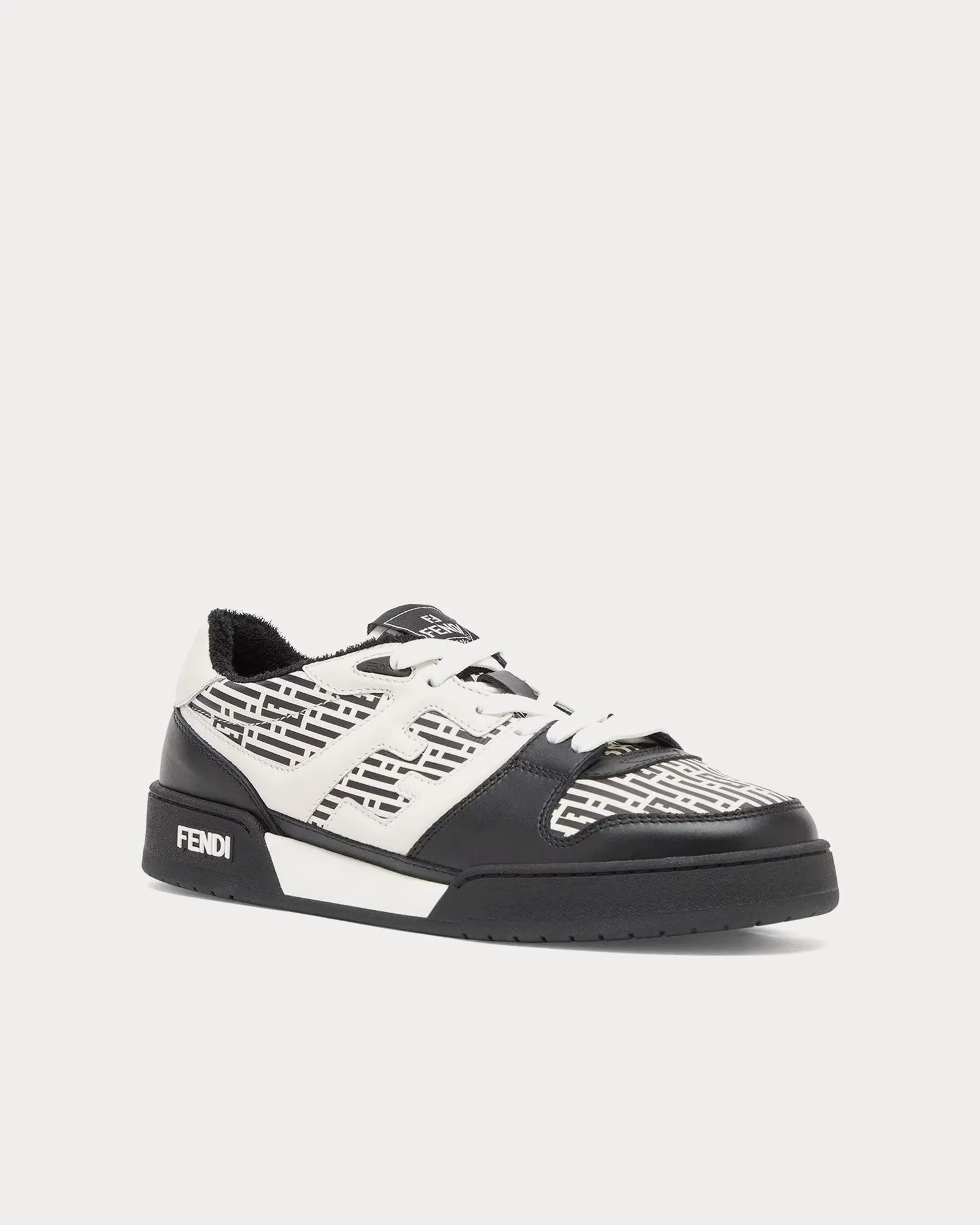 Match Leather White / Black Low Top Sneakers