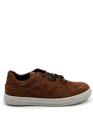 Men's Brown Suede Casual Sneakers - Wessi