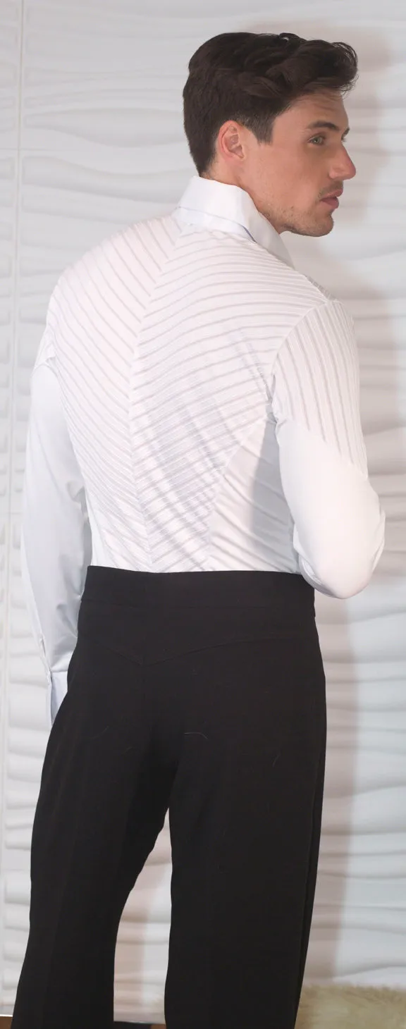 Men's Collared Stripe Inset Shirt MS19