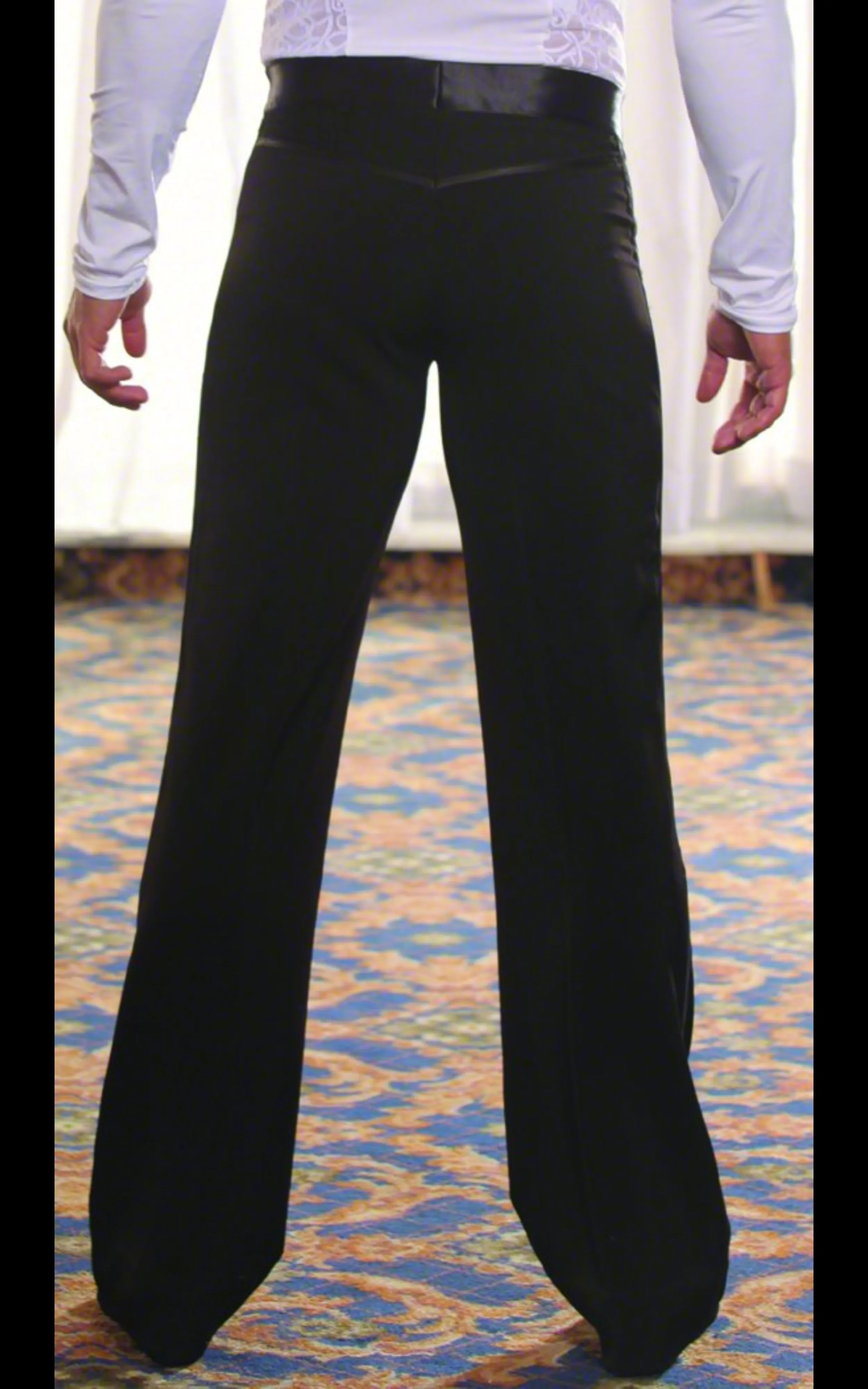 Men's Latin Pants with Satin Stripe MP2